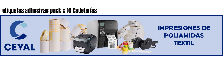 etiquetas adhesivas pack x 10 Cadeterías