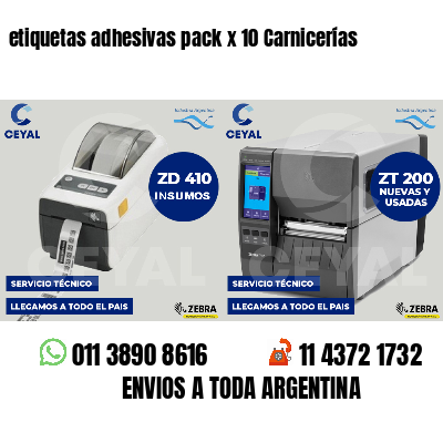 etiquetas adhesivas pack x 10 Carnicerías