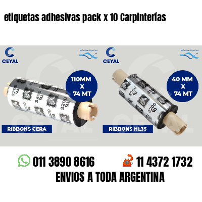 etiquetas adhesivas pack x 10 Carpinterías