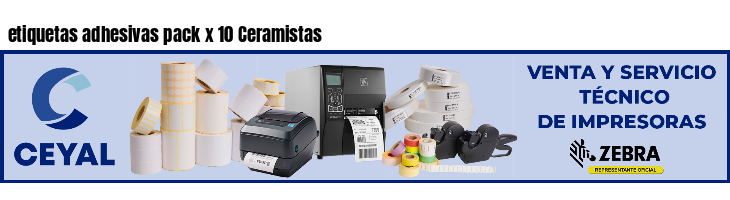 etiquetas adhesivas pack x 10 Ceramistas