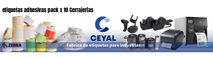 etiquetas adhesivas pack x 10 Cerrajerías