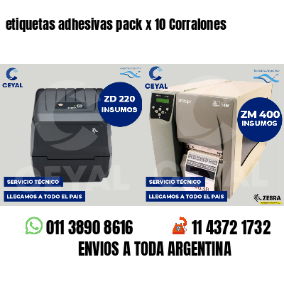etiquetas adhesivas pack x 10 Corralones