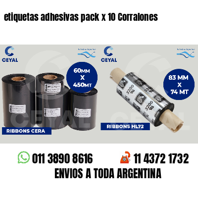 etiquetas adhesivas pack x 10 Corralones