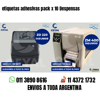 etiquetas adhesivas pack x 10 Despensas