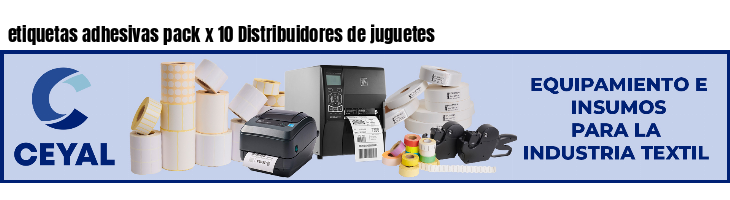 etiquetas adhesivas pack x 10 Distribuidores de juguetes