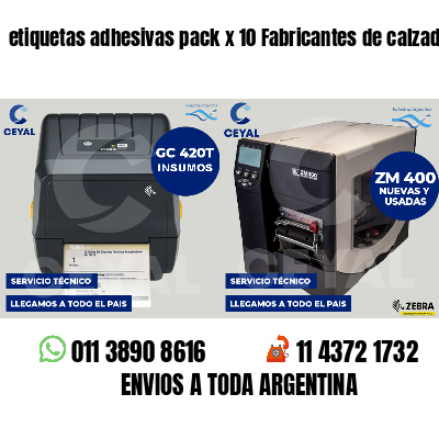 etiquetas adhesivas pack x 10 Fabricantes de calzado
