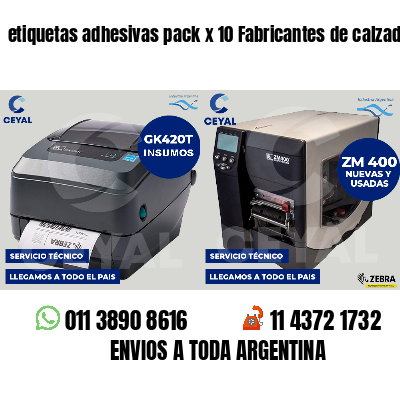 etiquetas adhesivas pack x 10 Fabricantes de calzado