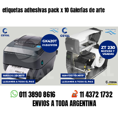etiquetas adhesivas pack x 10 Galerías de arte