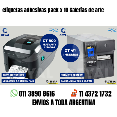 etiquetas adhesivas pack x 10 Galerías de arte