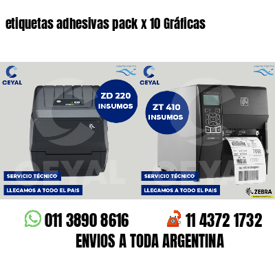 etiquetas adhesivas pack x 10 Gráficas