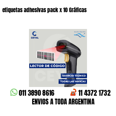 etiquetas adhesivas pack x 10 Gráficas