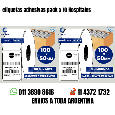 etiquetas adhesivas pack x 10 Hospitales