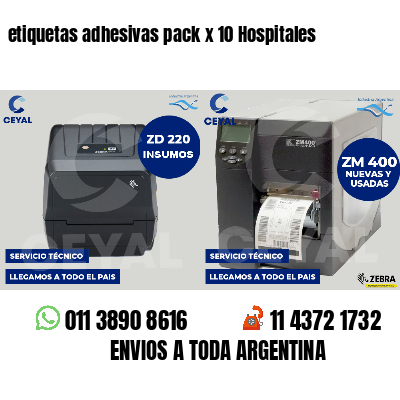 etiquetas adhesivas pack x 10 Hospitales
