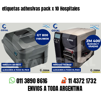 etiquetas adhesivas pack x 10 Hospitales