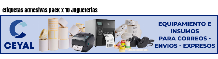 etiquetas adhesivas pack x 10 Jugueterías