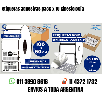etiquetas adhesivas pack x 10 Kinesiología