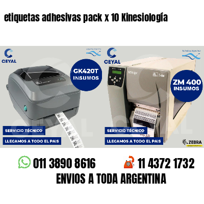 etiquetas adhesivas pack x 10 Kinesiología