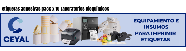 etiquetas adhesivas pack x 10 Laboratorios bioquímicos