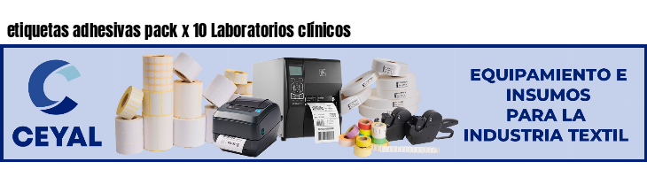 etiquetas adhesivas pack x 10 Laboratorios clínicos