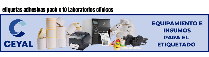 etiquetas adhesivas pack x 10 Laboratorios clínicos