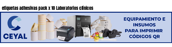 etiquetas adhesivas pack x 10 Laboratorios clínicos