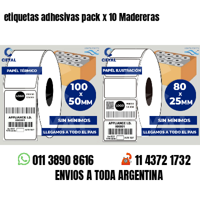 etiquetas adhesivas pack x 10 Madereras