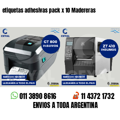 etiquetas adhesivas pack x 10 Madereras