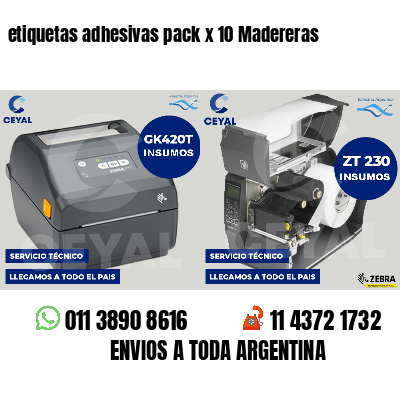 etiquetas adhesivas pack x 10 Madereras