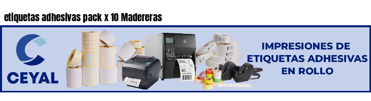 etiquetas adhesivas pack x 10 Madereras