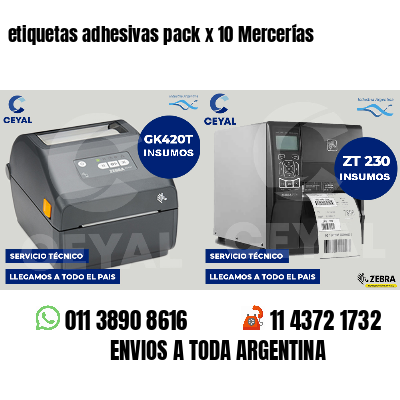 etiquetas adhesivas pack x 10 Mercerías