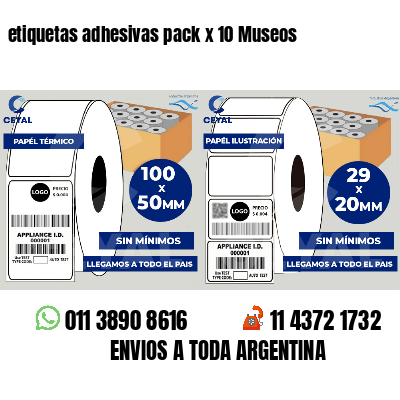 etiquetas adhesivas pack x 10 Museos