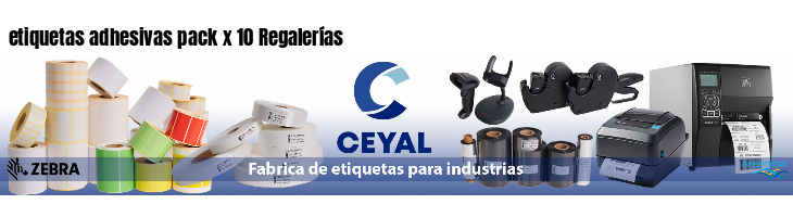 etiquetas adhesivas pack x 10 Regalerías