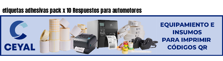 etiquetas adhesivas pack x 10 Respuestos para automotores