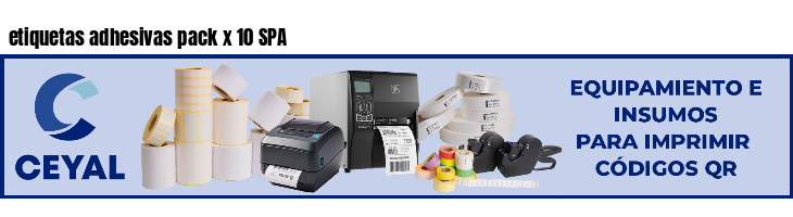 etiquetas adhesivas pack x 10 SPA