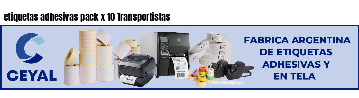 etiquetas adhesivas pack x 10 Transportistas