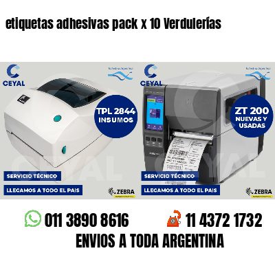 etiquetas adhesivas pack x 10 Verdulerías