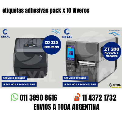 etiquetas adhesivas pack x 10 Viveros