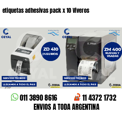 etiquetas adhesivas pack x 10 Viveros