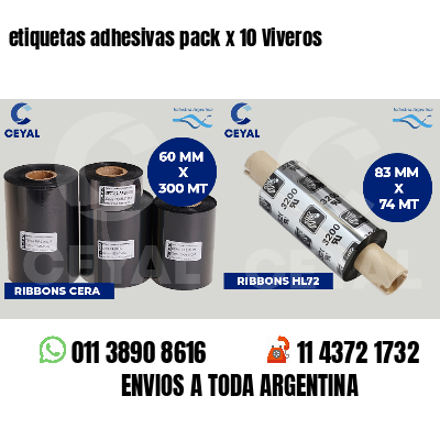 etiquetas adhesivas pack x 10 Viveros