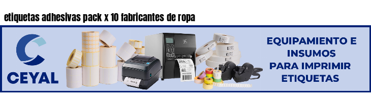 etiquetas adhesivas pack x 10 fabricantes de ropa