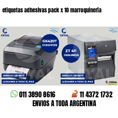 etiquetas adhesivas pack x 10 marroquinería