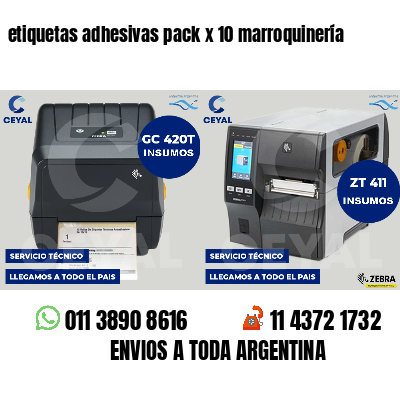 etiquetas adhesivas pack x 10 marroquinería