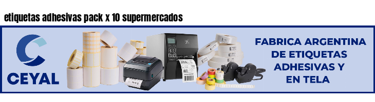 etiquetas adhesivas pack x 10 supermercados