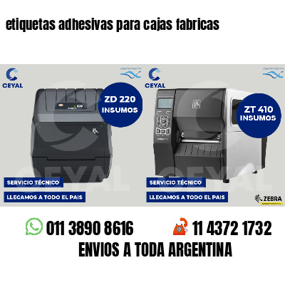 etiquetas adhesivas para cajas fabricas