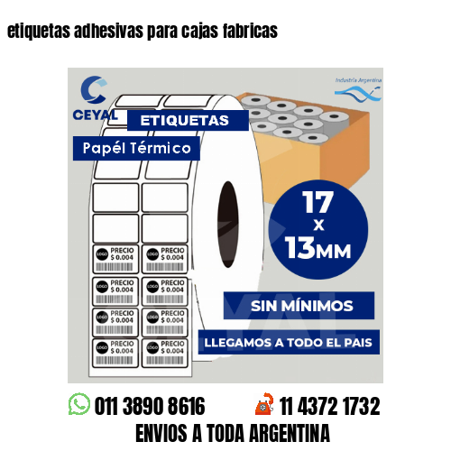etiquetas adhesivas para cajas fabricas
