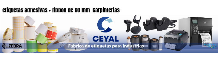 etiquetas adhesivas   ribbon de 60 mm  Carpinterías
