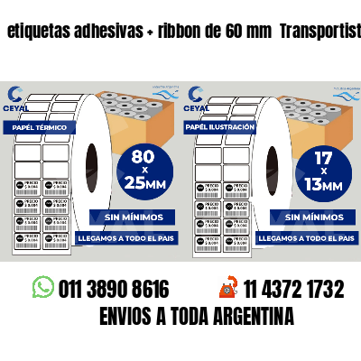 etiquetas adhesivas   ribbon de 60 mm  Transportistas