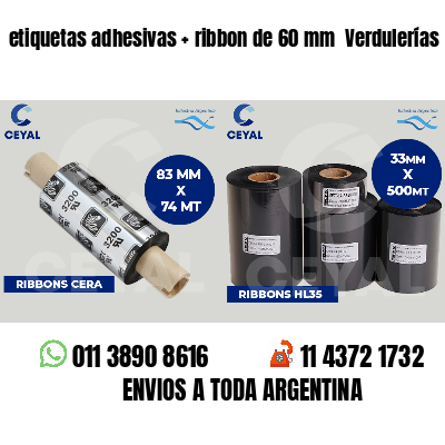 etiquetas adhesivas   ribbon de 60 mm  Verdulerías