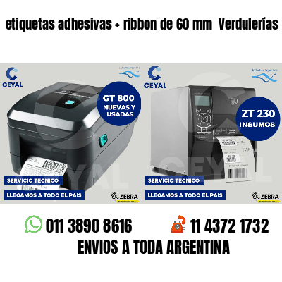 etiquetas adhesivas ribbon de 60 mm Verdulerías