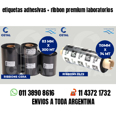 etiquetas adhesivas ribbon premium laboratorios